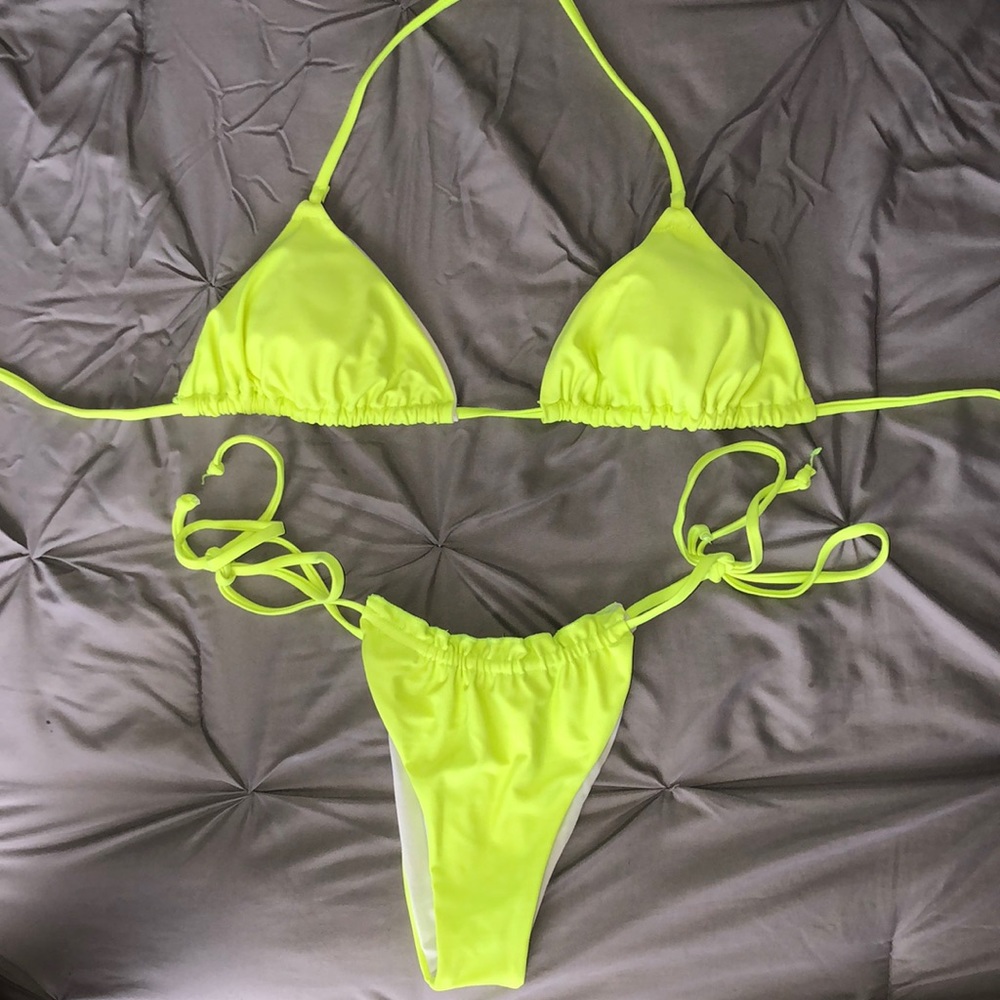 Neon yellow bikini